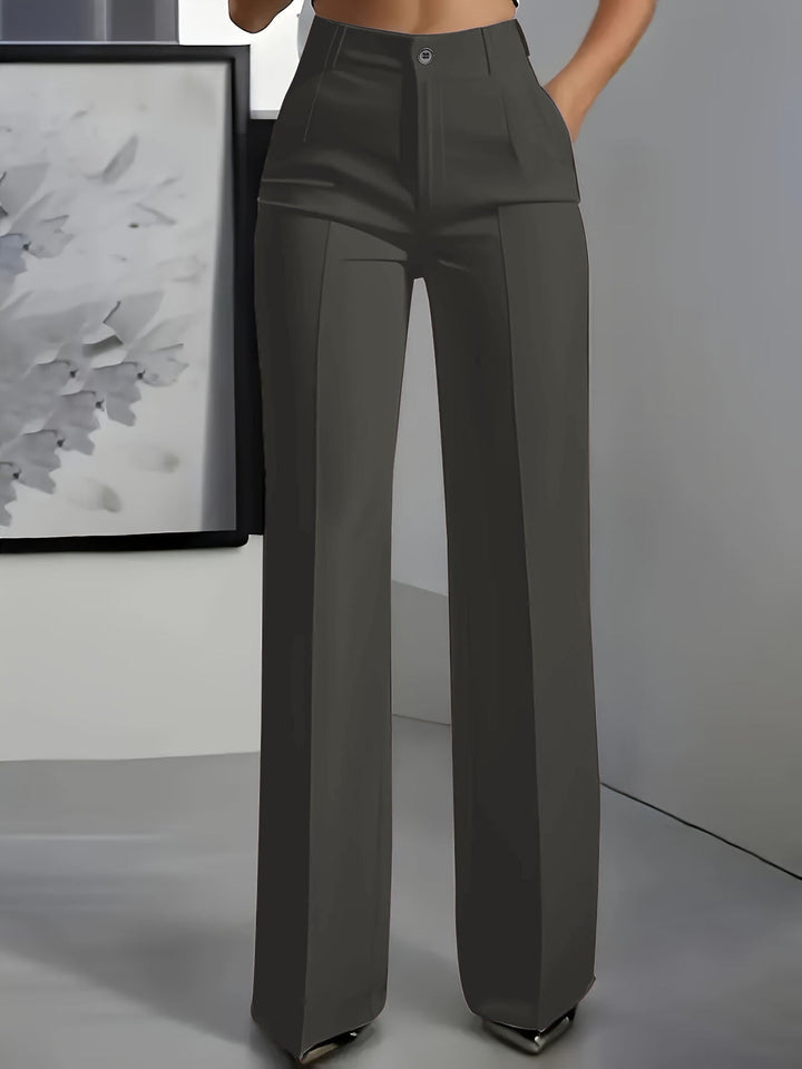 Pilar | Pantalones Mujer Pierna Ancha Cintura Alta