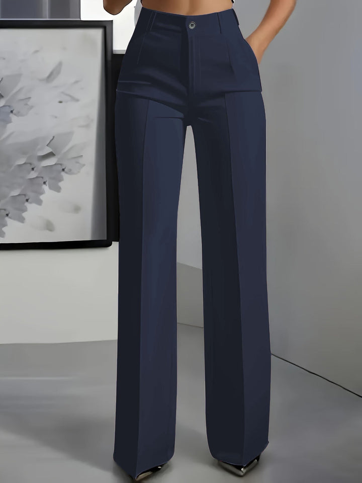 Pilar | Pantalones Mujer Pierna Ancha Cintura Alta