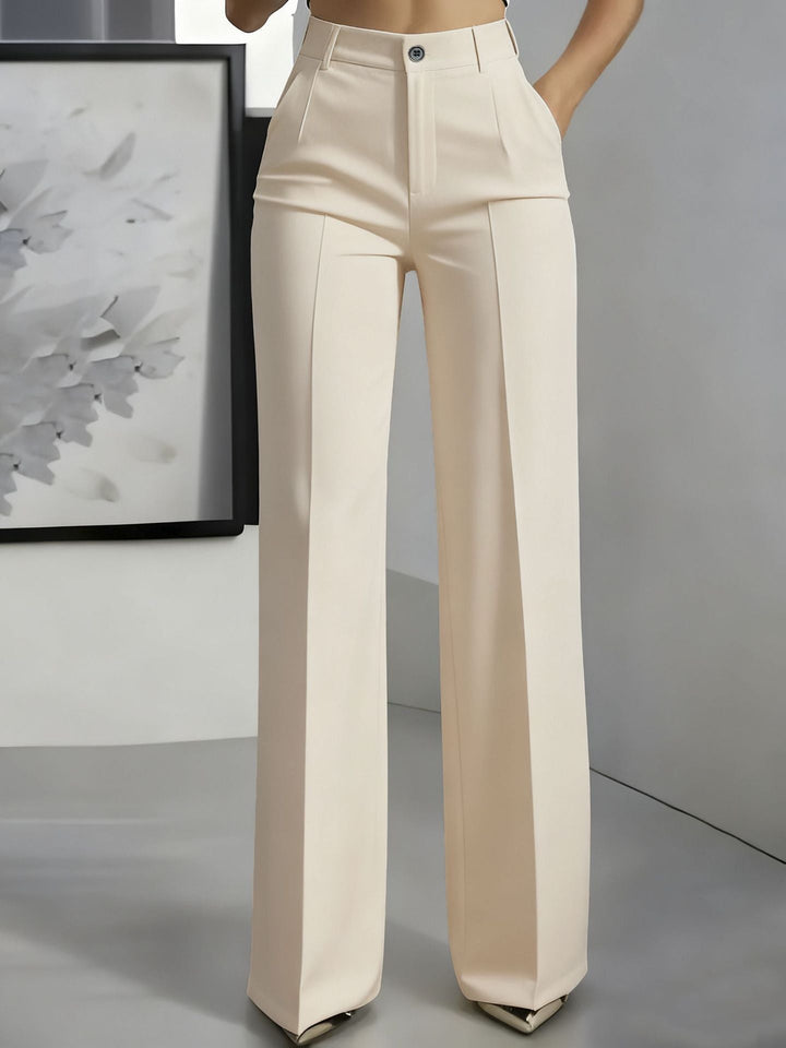 Pilar | Pantalones Mujer Pierna Ancha Cintura Alta