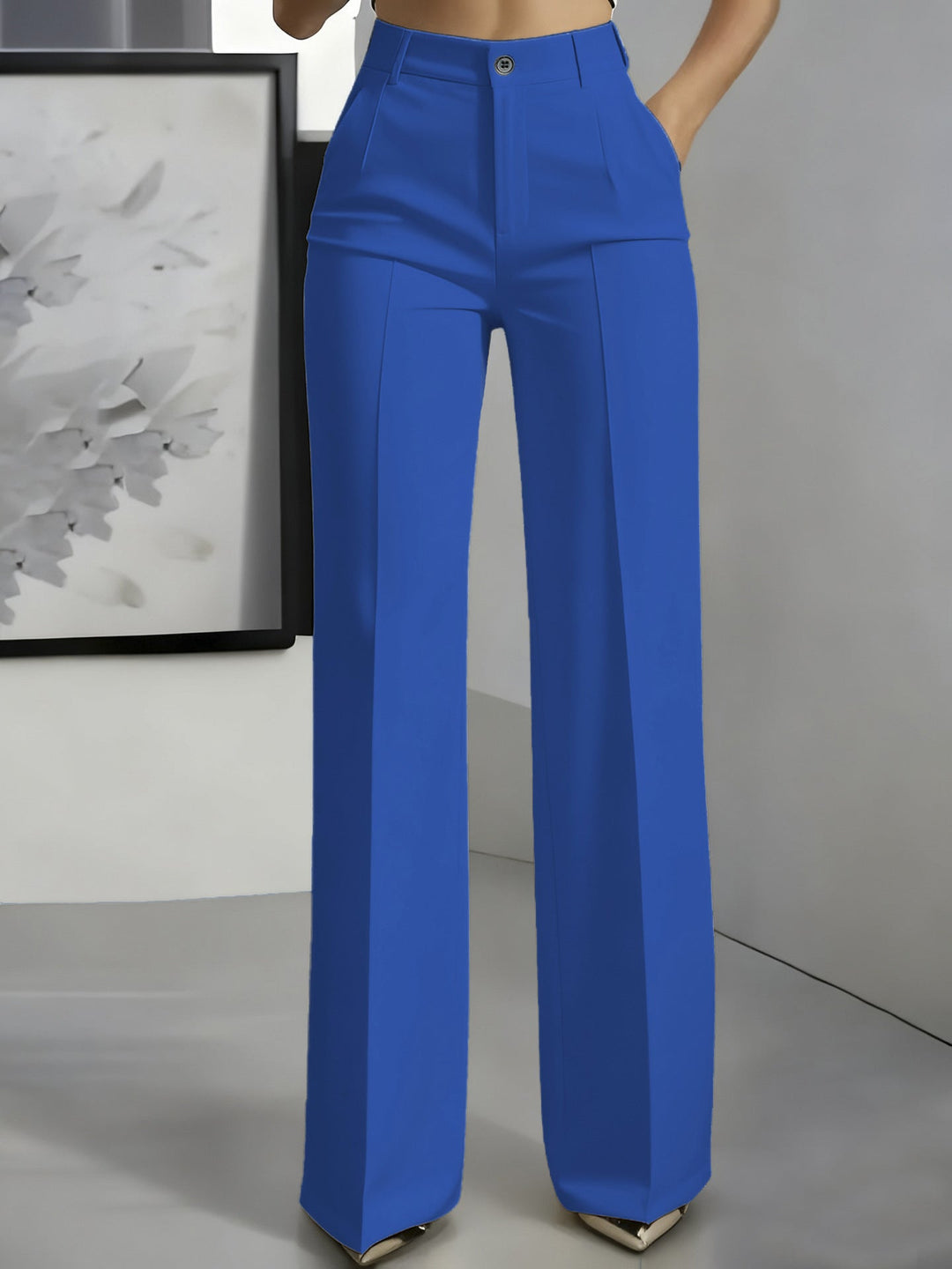Pilar | Pantalones Mujer Pierna Ancha Cintura Alta