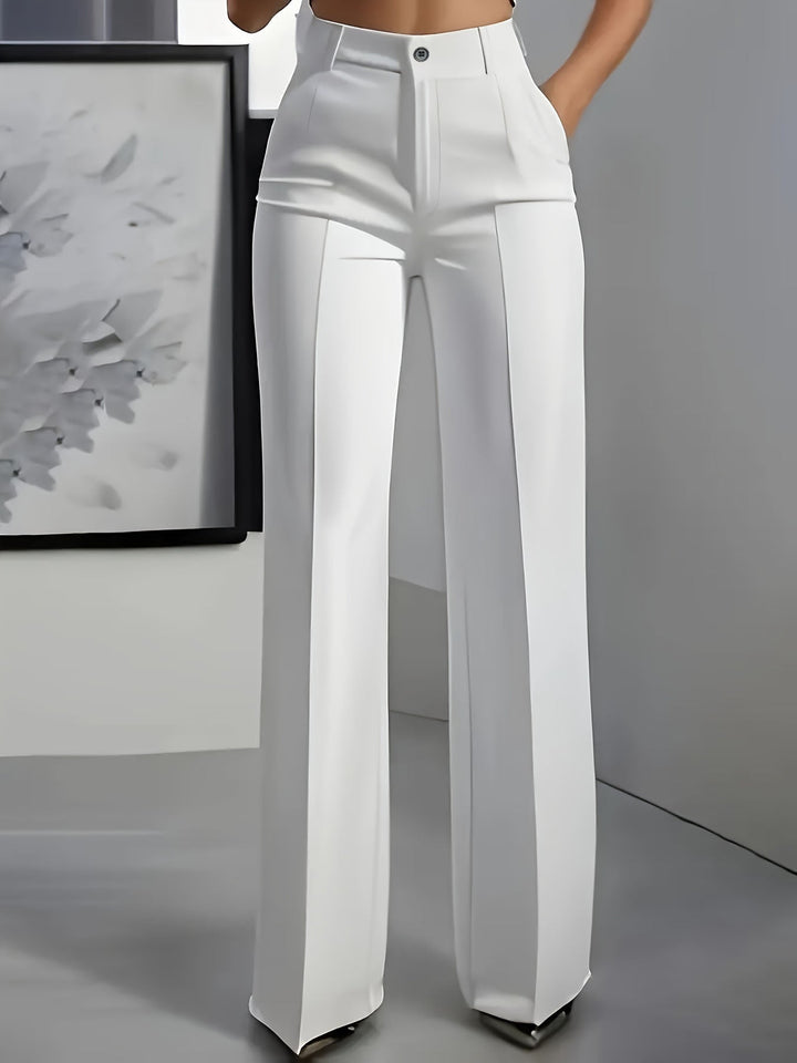 Pilar | Pantalones Mujer Pierna Ancha Cintura Alta