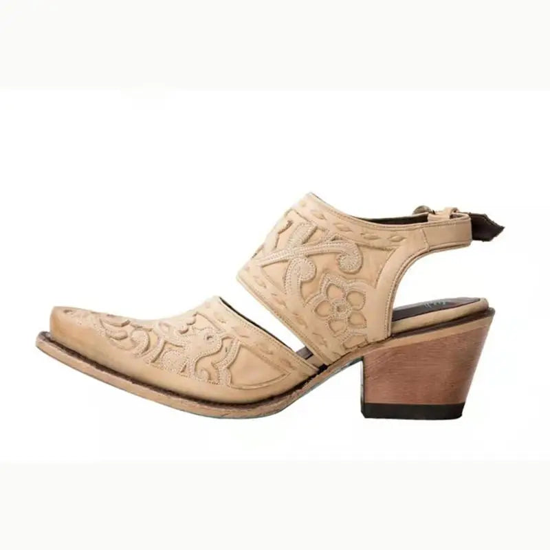 Teresa | Zapatos de Tacón Bloque Puntera Afilada