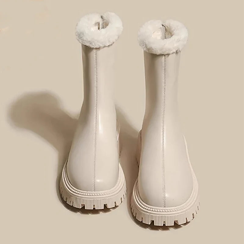 Cristina | Botines de Invierno con Pelo Chunky