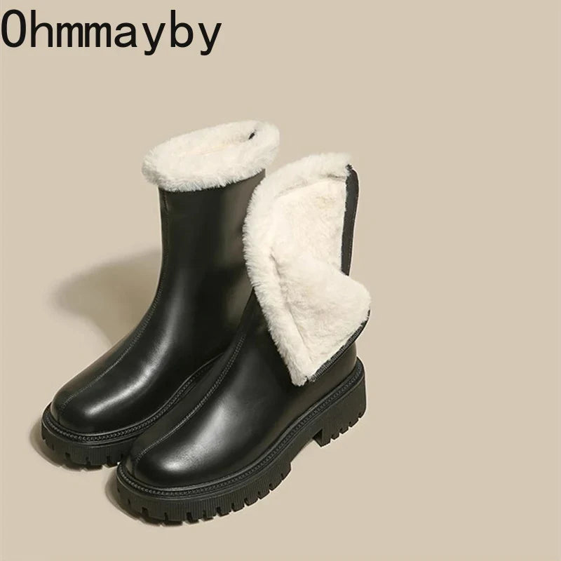 Cristina | Botines de Invierno con Pelo Chunky