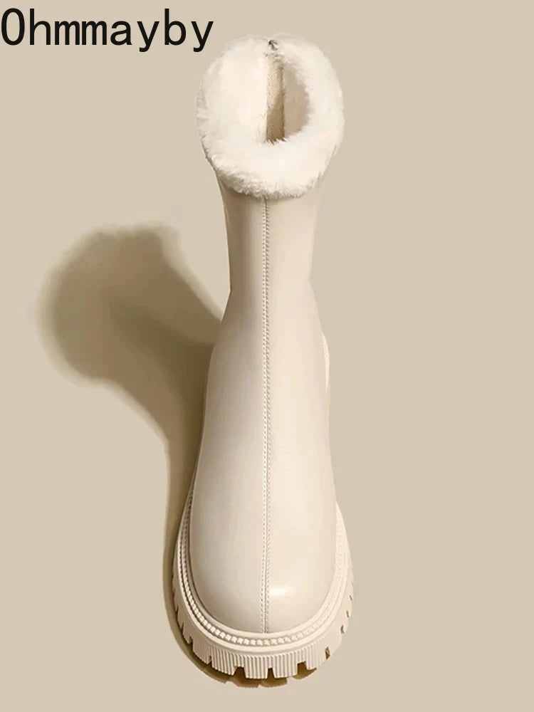 Cristina | Botines de Invierno con Pelo Chunky