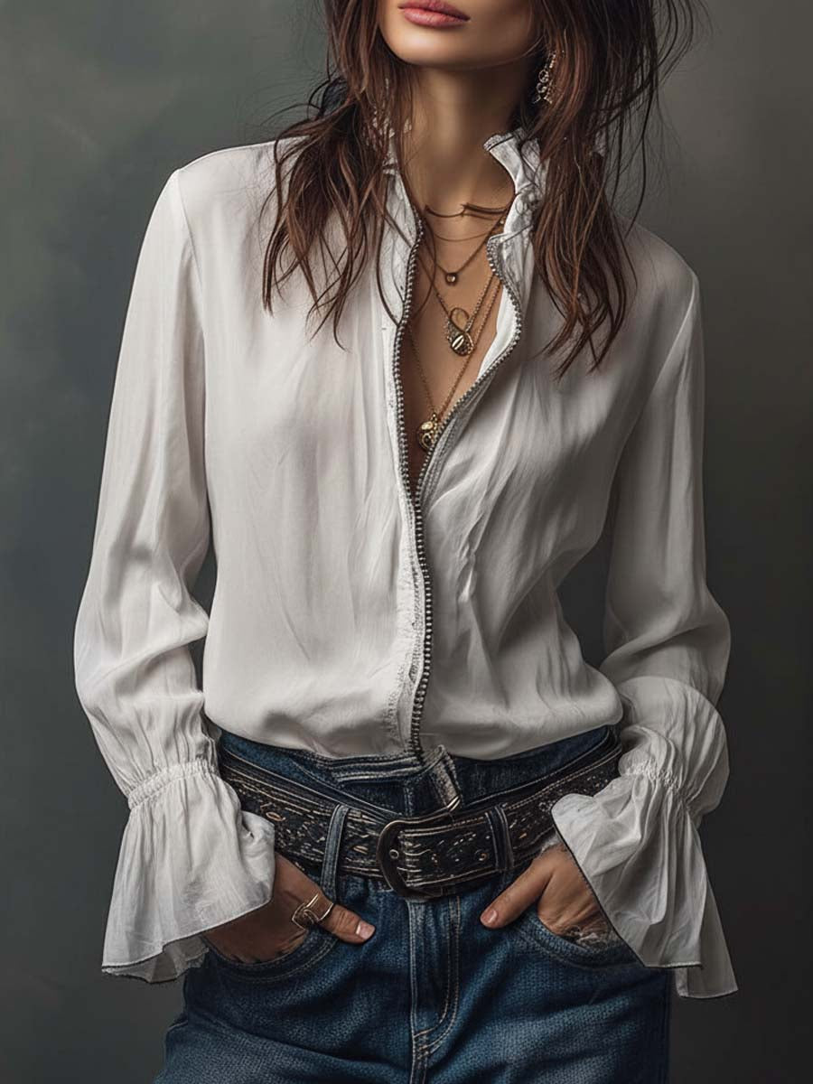 Sara | Blusa Mujer Manga Acampanada