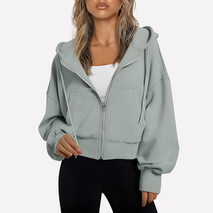 Sara | Sudadera con Capucha Mujer Cremallera Bolsillos