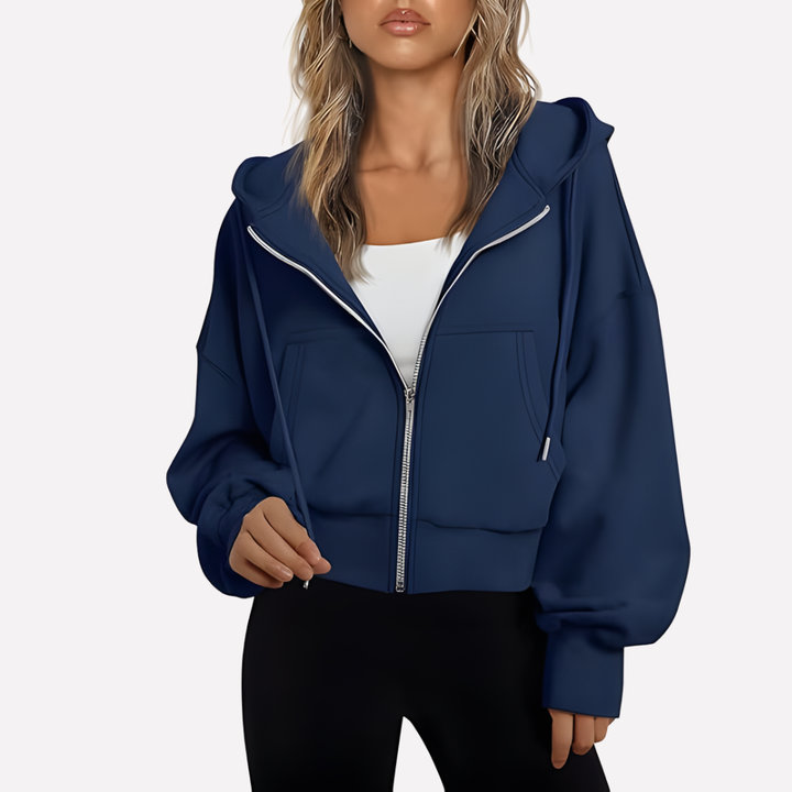 Sara | Sudadera con Capucha Mujer Cremallera Bolsillos