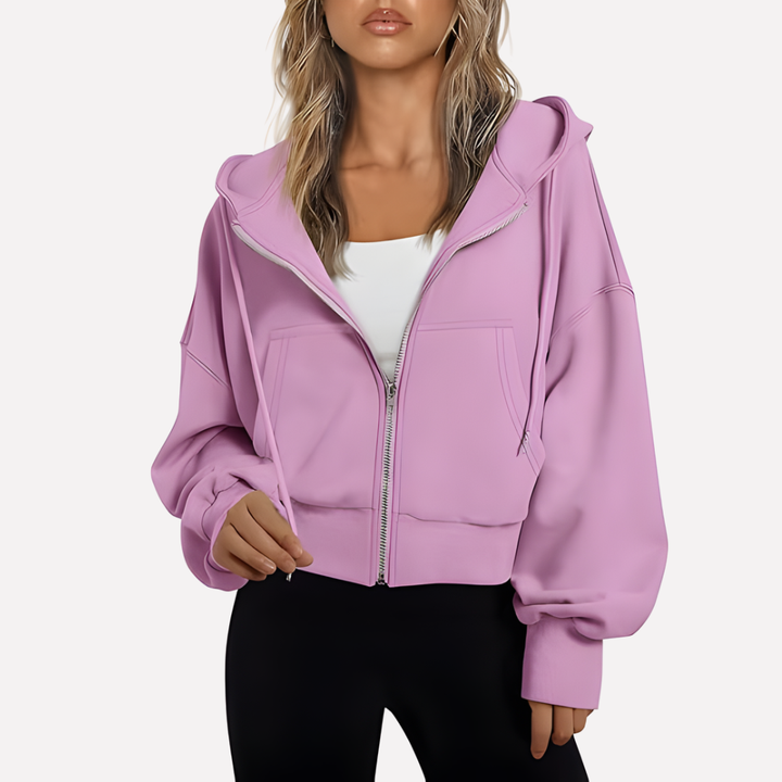 Sara | Sudadera con Capucha Mujer Cremallera Bolsillos