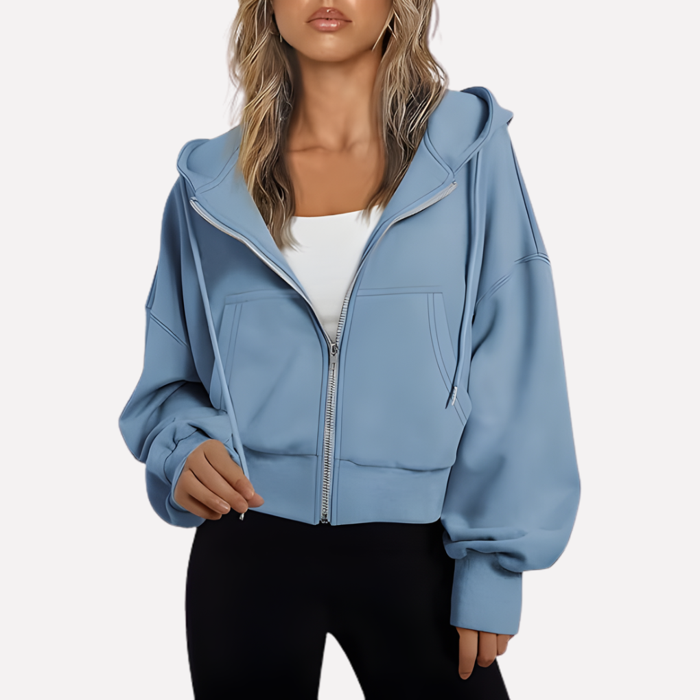 Sara | Sudadera con Capucha Mujer Cremallera Bolsillos