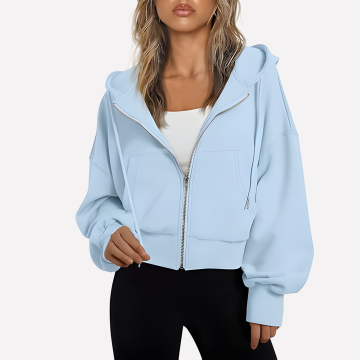Sara | Sudadera con Capucha Mujer Cremallera Bolsillos