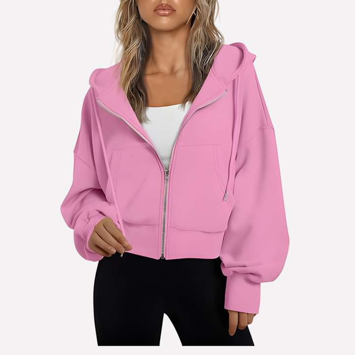 Sara | Sudadera con Capucha Mujer Cremallera Bolsillos