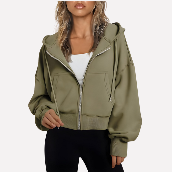 Sara | Sudadera con Capucha Mujer Cremallera Bolsillos