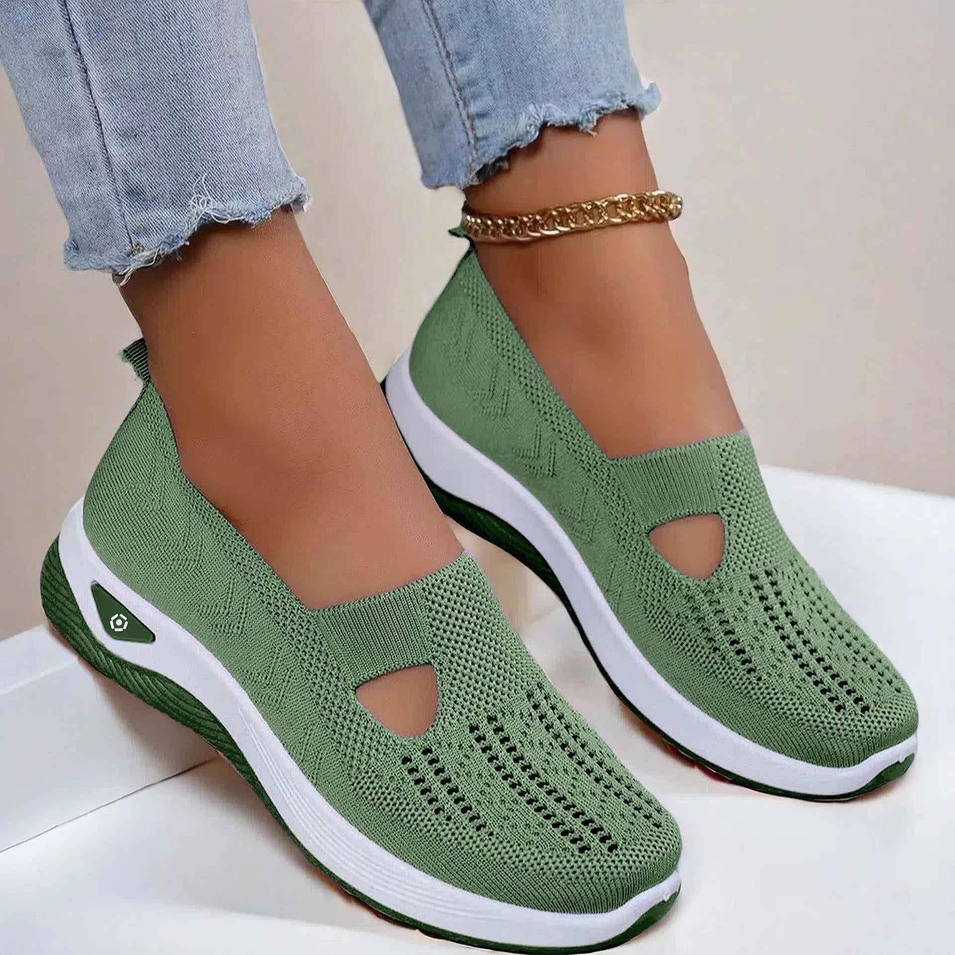 Sara | Zapatillas Mujer Slip-On Punto Transpirable