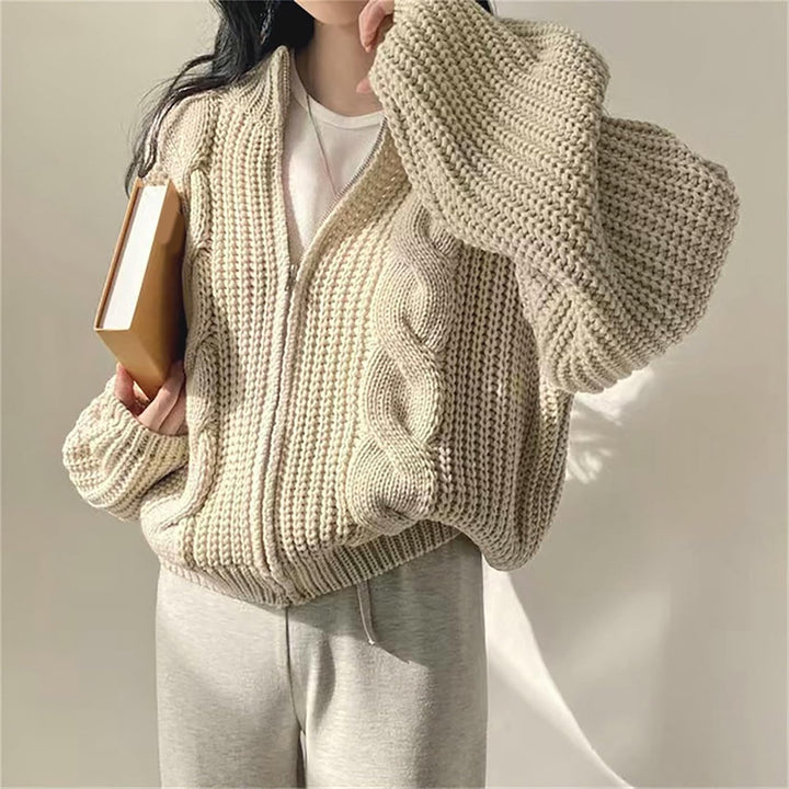 Sofía | Cárdigan de Punto Oversize con Cremallera