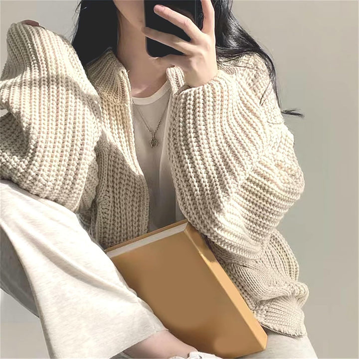 Sofía | Cárdigan de Punto Oversize con Cremallera