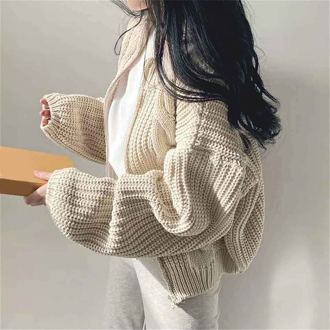 Sofía | Cárdigan de Punto Oversize con Cremallera