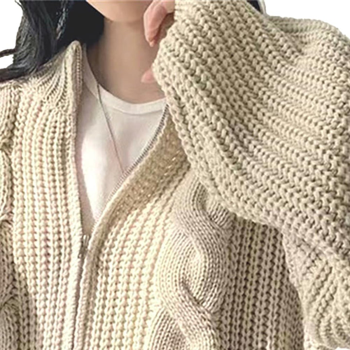 Sofía | Cárdigan de Punto Oversize con Cremallera