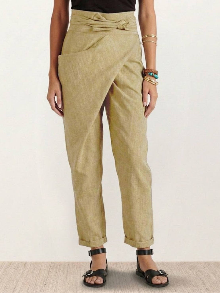 Teresa | Pantalón de Tiro Relajado con Cintura Anudada