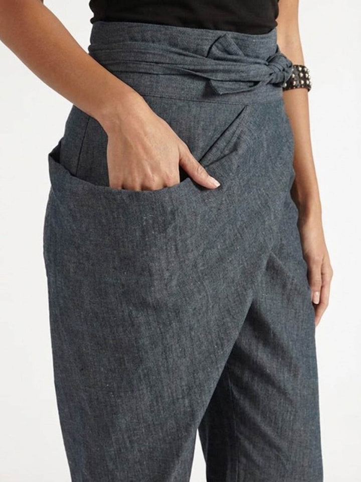 Teresa | Pantalón de Tiro Relajado con Cintura Anudada