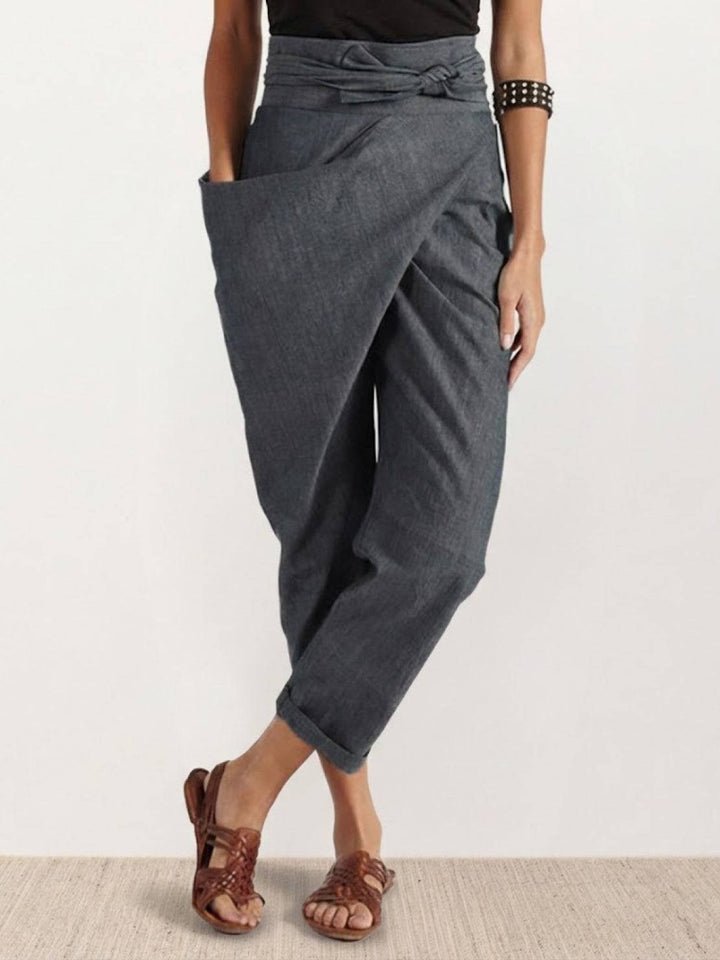 Teresa | Pantalón de Tiro Relajado con Cintura Anudada