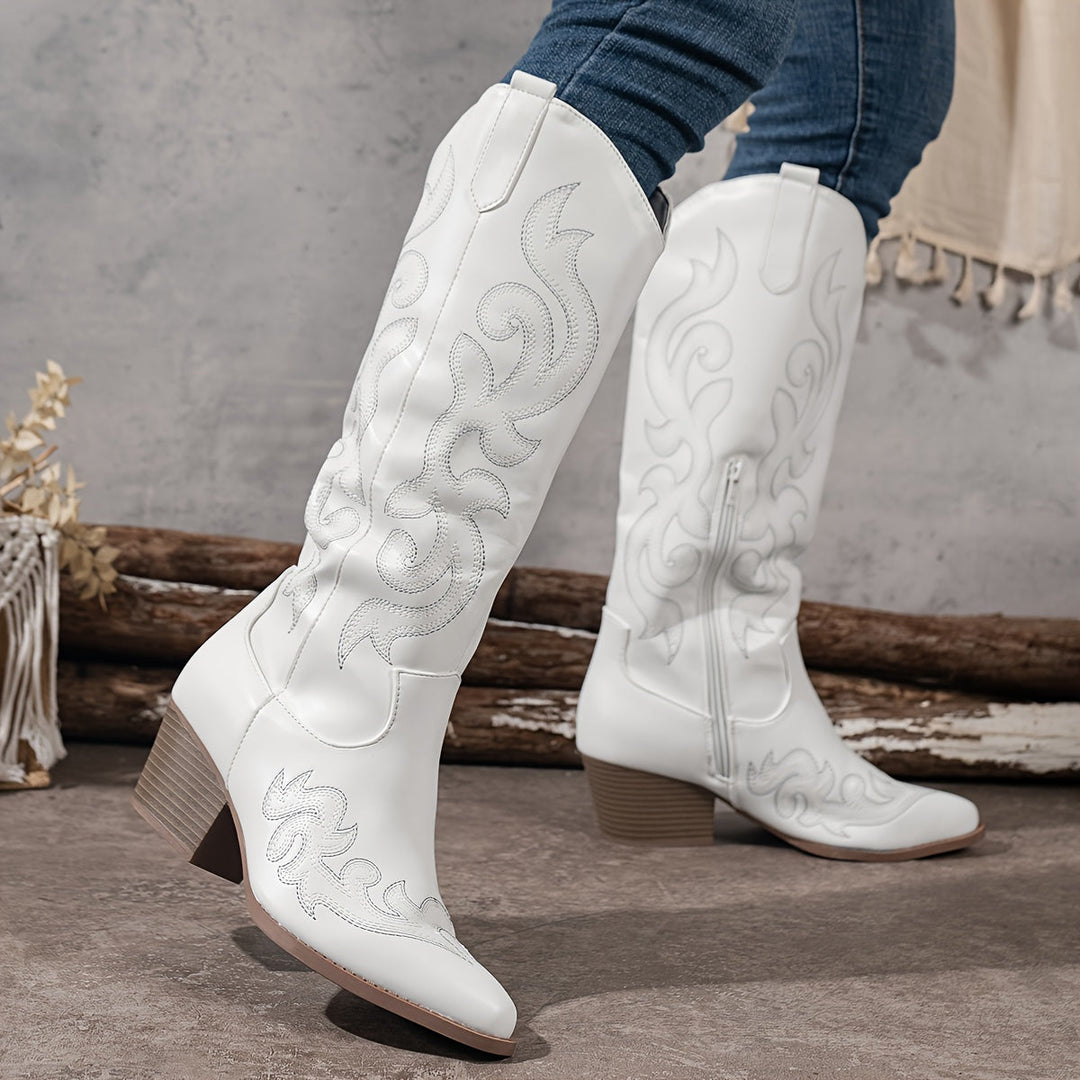 Valentina | Botas Cowboy Mujer Bordadas Caña Alta