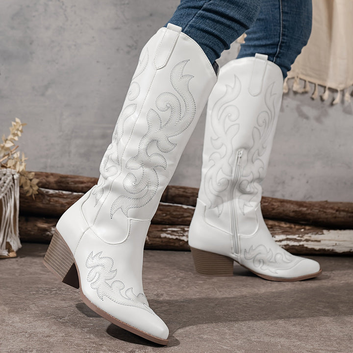Valentina | Botas Cowboy Mujer Bordadas Caña Alta