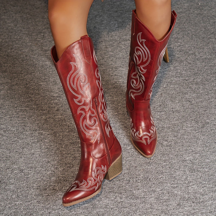 Valentina | Botas Cowboy Mujer Bordadas Caña Alta
