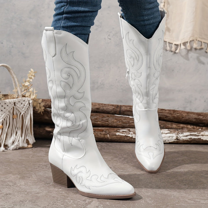 Valentina | Botas Cowboy Mujer Bordadas Caña Alta