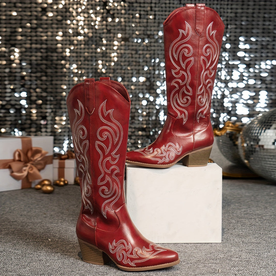 Valentina | Botas Cowboy Mujer Bordadas Caña Alta