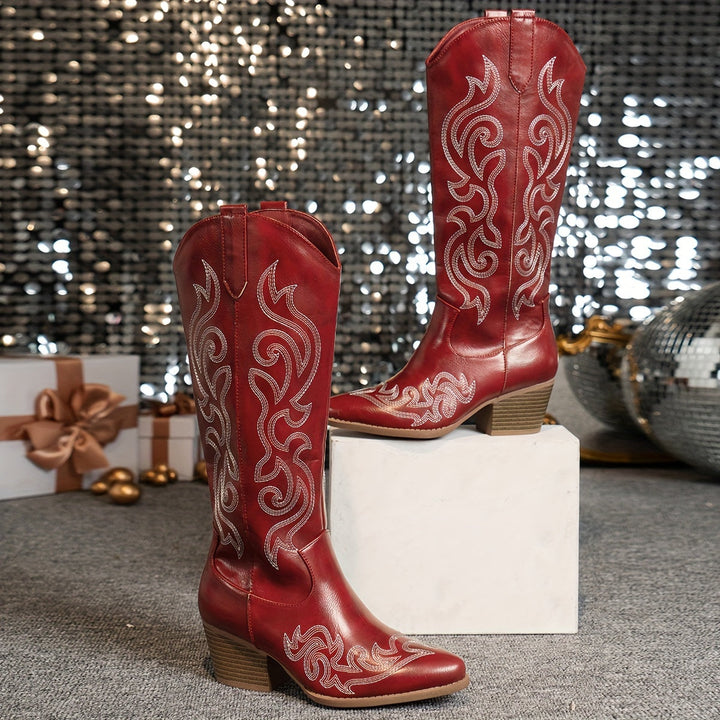 Valentina | Botas Cowboy Mujer Bordadas Caña Alta