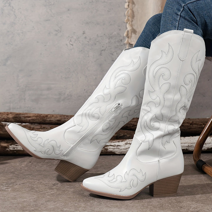 Valentina | Botas Cowboy Mujer Bordadas Caña Alta