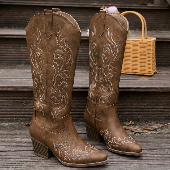 Valentina | Botas Cowboy Mujer Bordadas Caña Alta