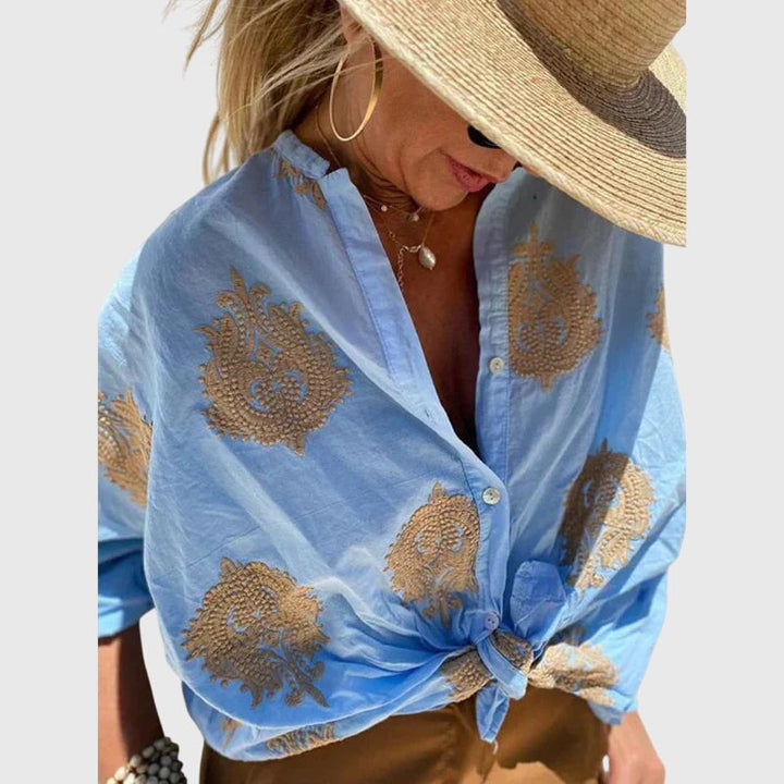 Valentina | Camisa Manga Corta Estampado Paisley