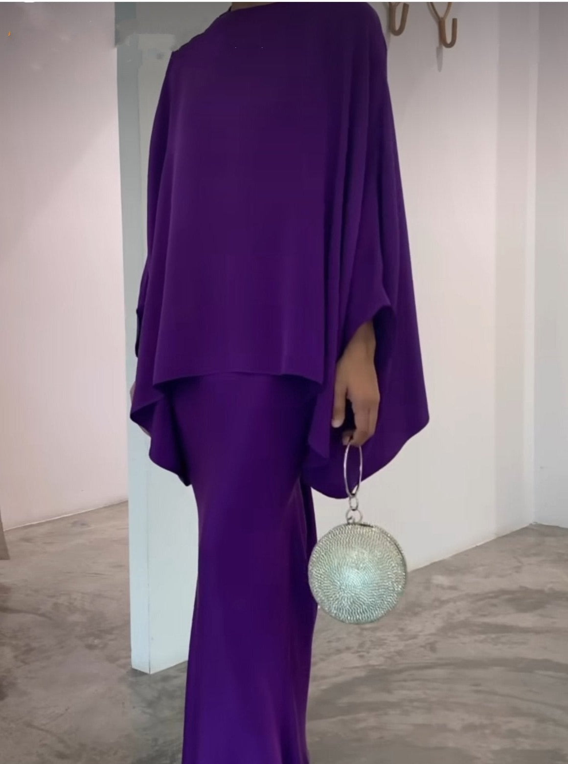 Valentina | Conjunto Vestido Midi Mujer Negro Pedrería