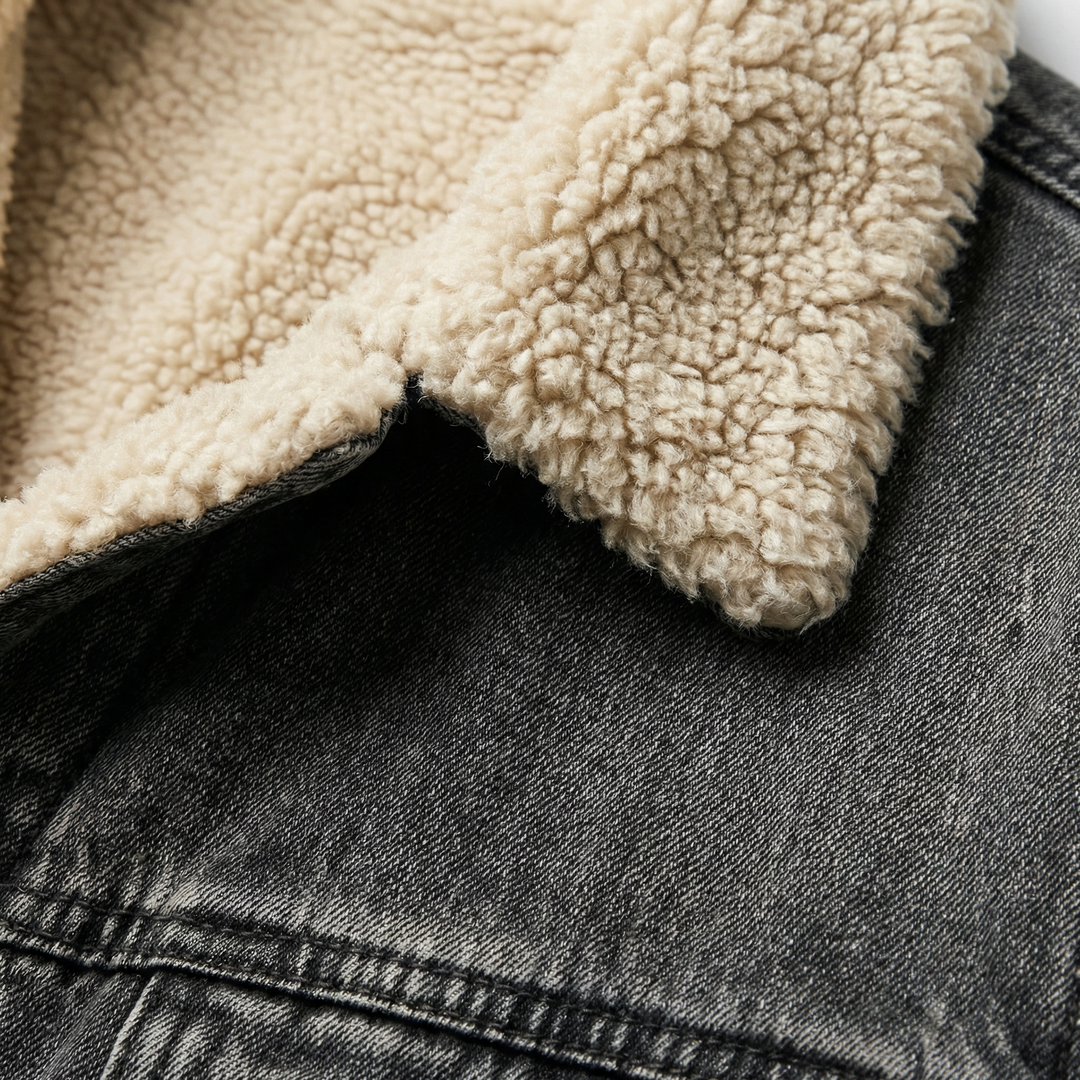 Valeria | Chaqueta Larga de Mezclilla Forrada