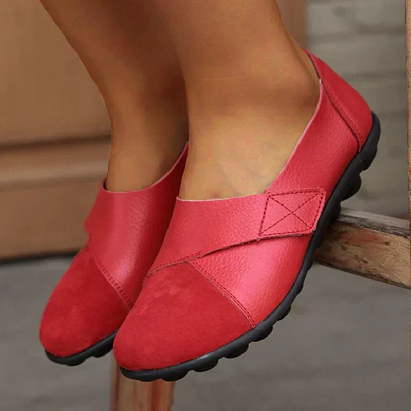 Valeria | Mocasines de Cuero con Costuras Mujer