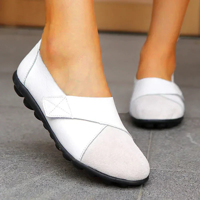 Valeria | Mocasines de Cuero con Costuras Mujer