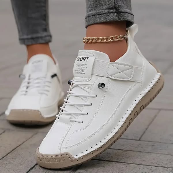 Valeria | Zapatillas de Caminata Cuero Cordones