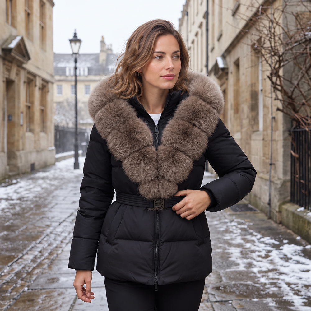 Laura | Chaqueta Acolchada Mujer Cinturón