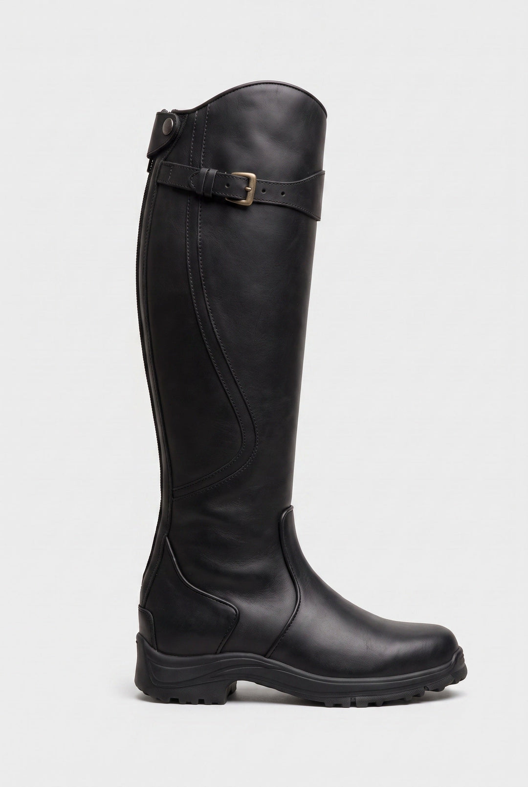 Indigo | Botas de Montar de Piel Marrón con Hebilla