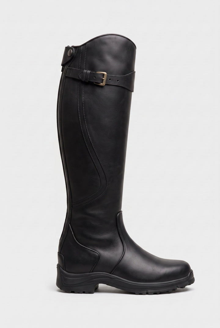 Indigo | Botas de Montar de Piel Marrón con Hebilla