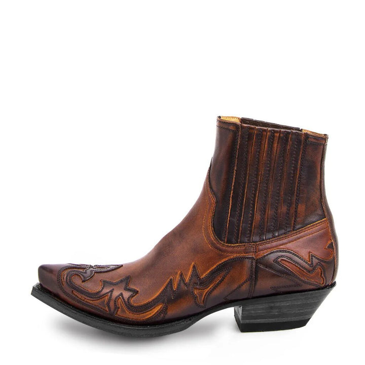 Yael | Botas Vaqueras Tobilleras Piel Negra