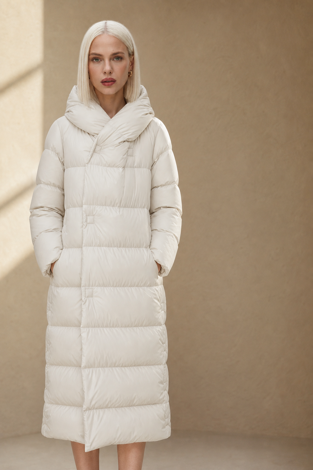Ana | Chaqueta Acolchada con Capucha Larga