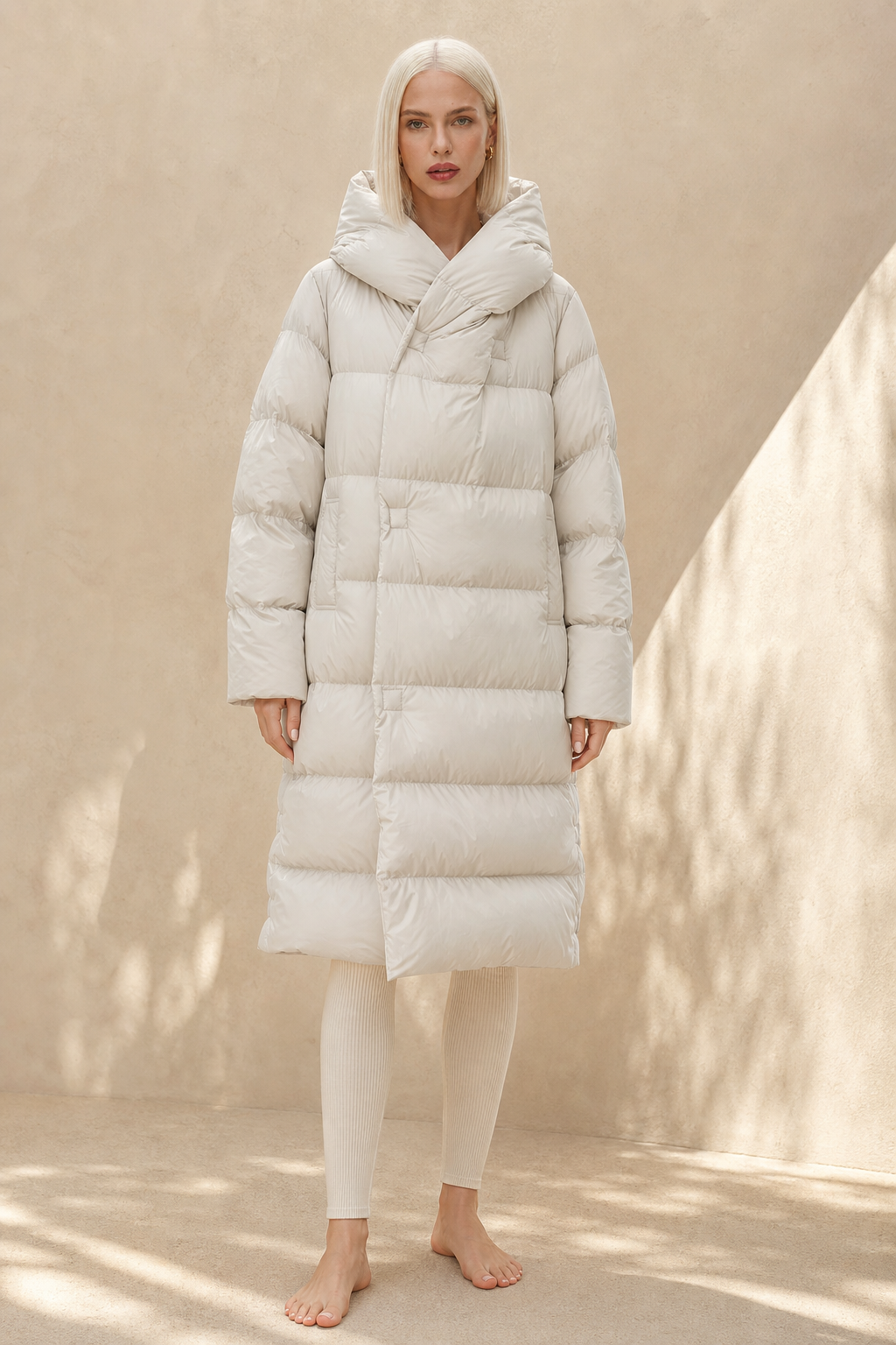 Ana | Chaqueta Acolchada con Capucha Larga