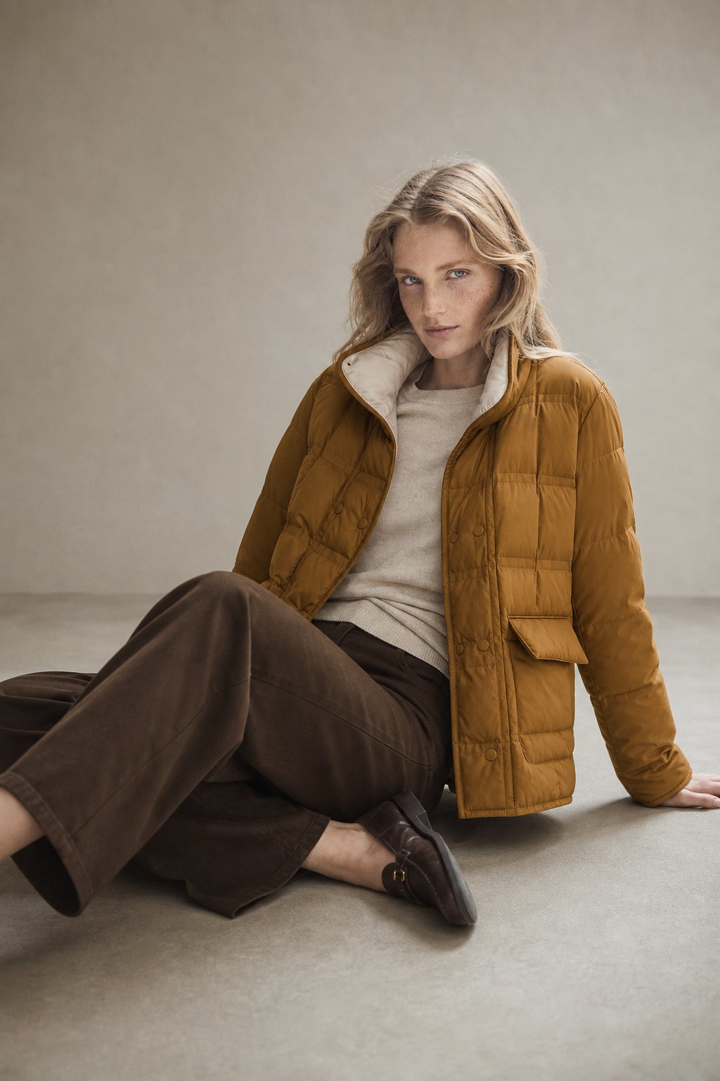 Elena | Chaqueta Acolchada Mujer Cuello Alto