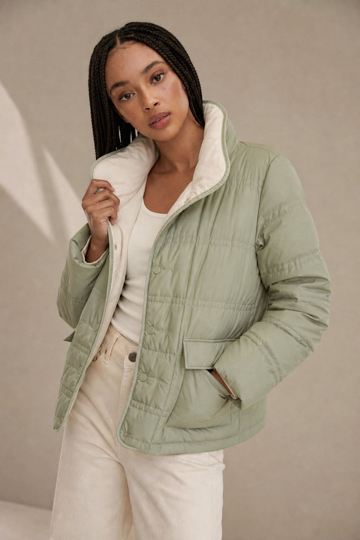 Elena | Chaqueta Acolchada Mujer Cuello Alto