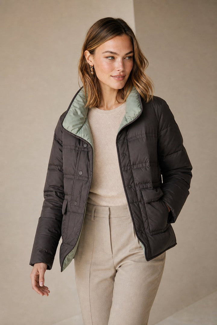 Elena | Chaqueta Acolchada Mujer Cuello Alto