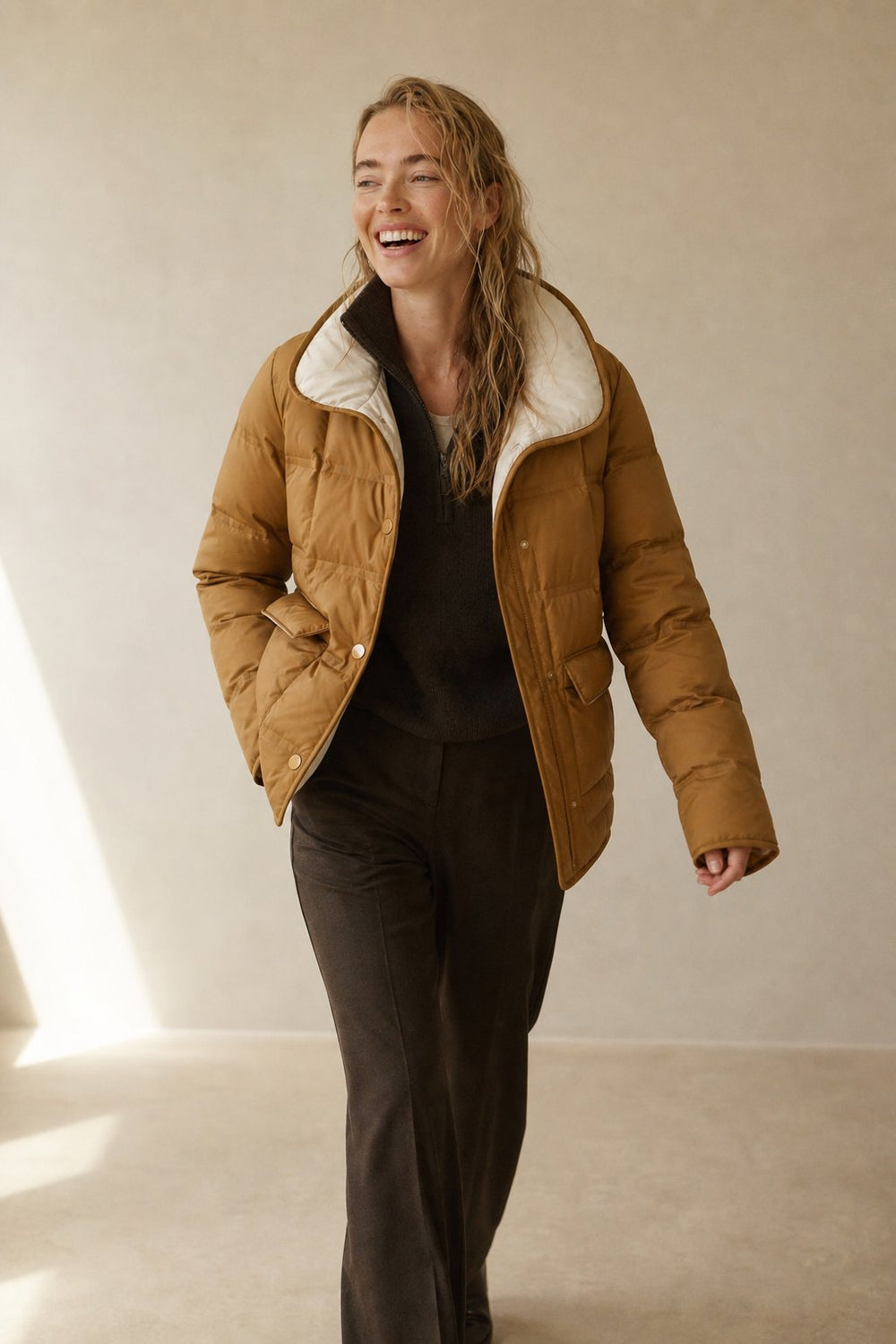 Elena | Chaqueta Acolchada Mujer Cuello Alto