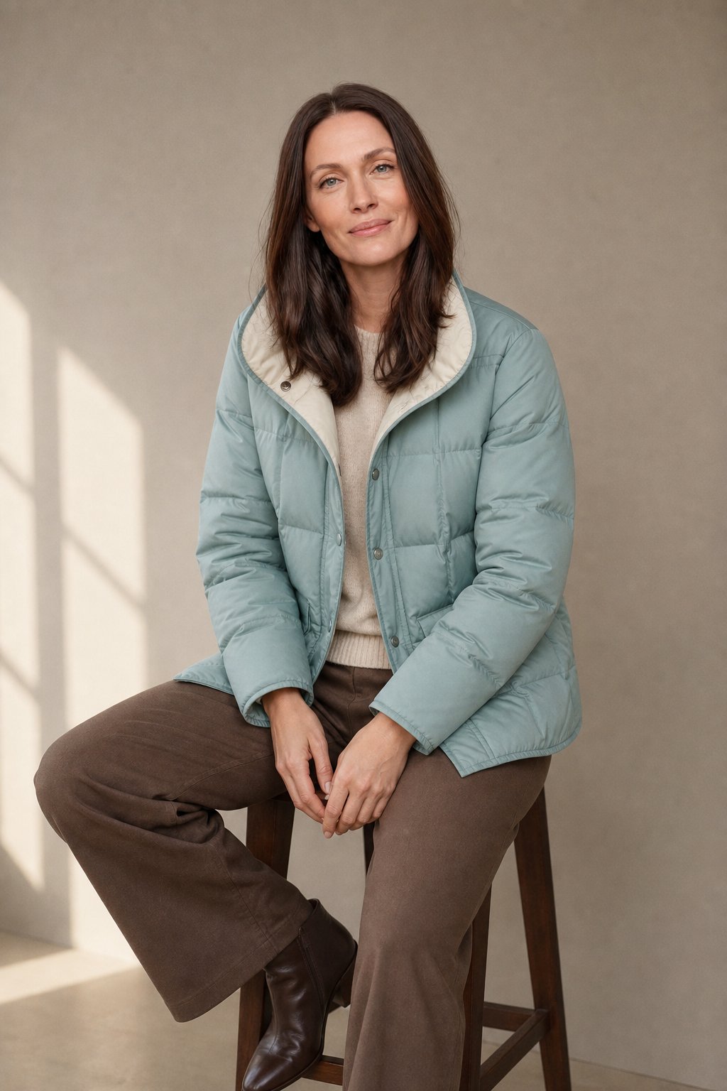 Elena | Chaqueta Acolchada Mujer Cuello Alto